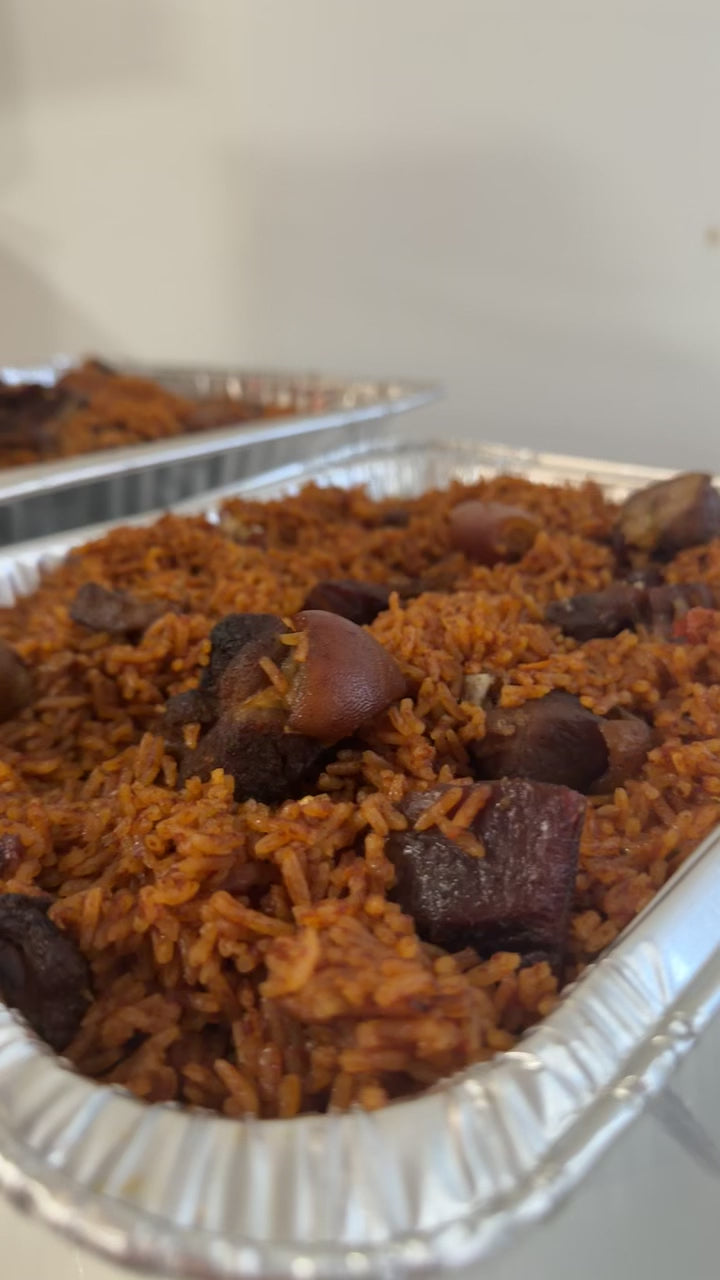 Goat Jollof Rice – Full Tray